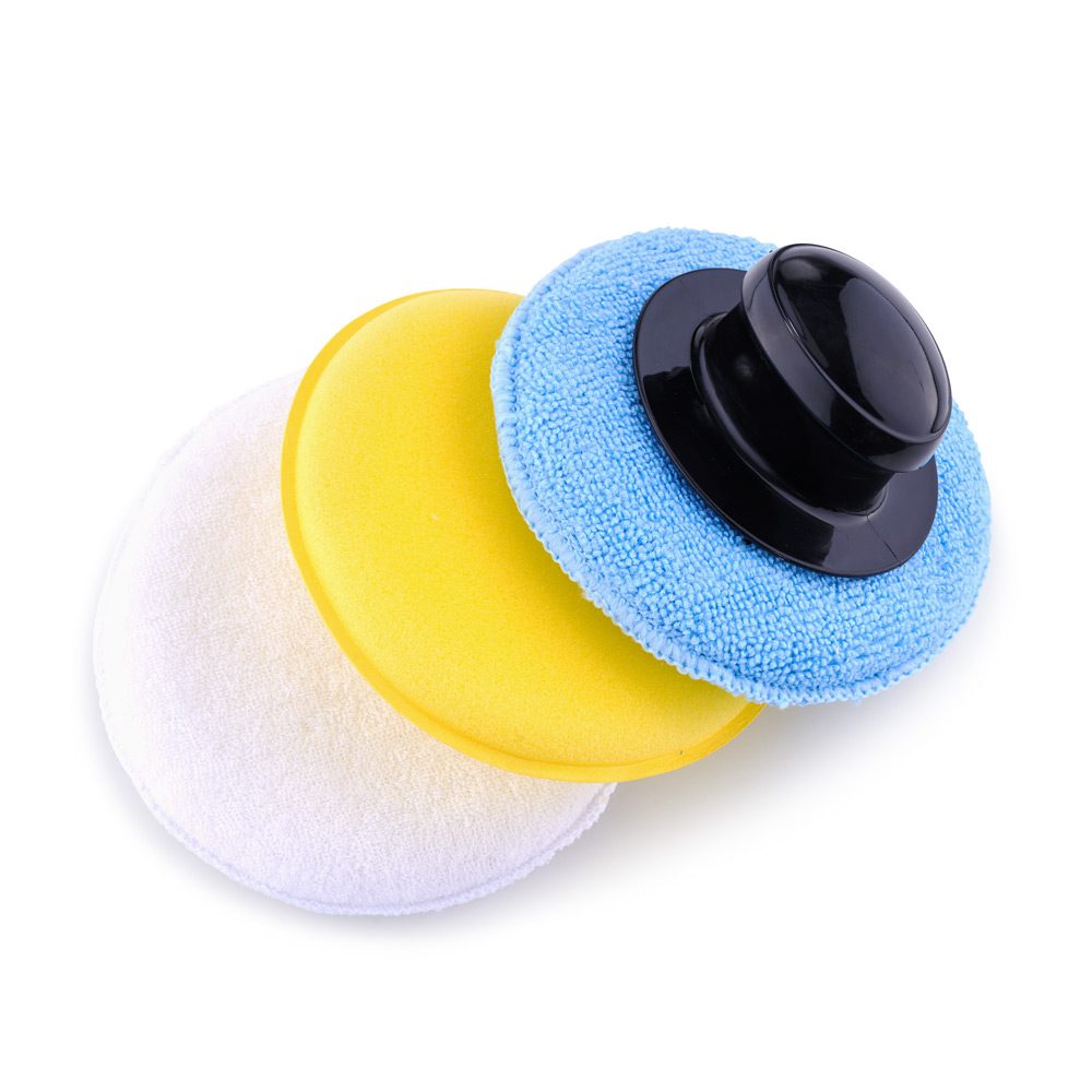 Premium Wax Applicator kit, Microfiber Foam with removable handle, - Image 3